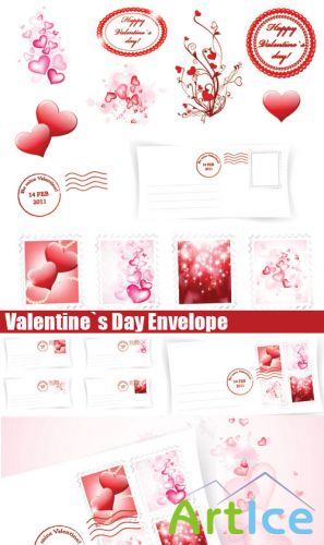 Stock Vectors - Valentine`s Day Envelope