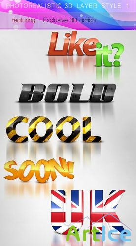   Photoshop - 3D Text Layer Styles