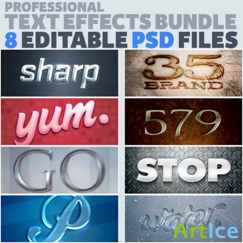 Professional Text effects in PSD