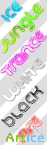 3D Vibrant Text Styles