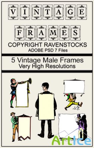 Vintage Male Frames - PSD