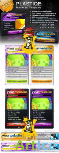 Plastique Banner Ad Templates +Bonus! - GraphicRiver