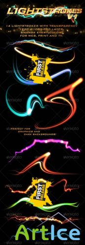 Light Strokes V1 (Light Trails) - GraphicRiver