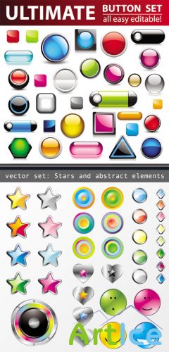 Button Set Vector