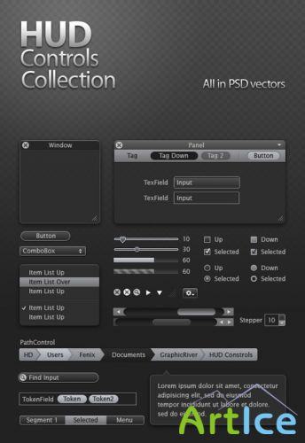 GraphicRiver HUD Controls Collection