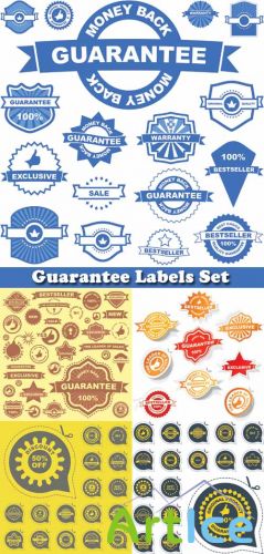 Guarantee Labels Set - Stock Vectors