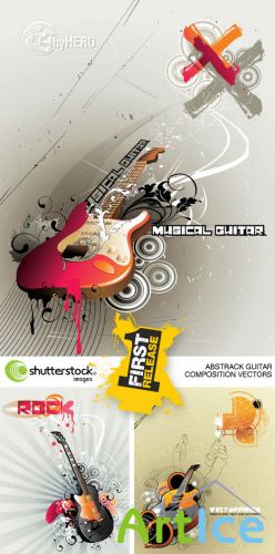 Shutterstock - Abstrack Guitar Composition Vectors 4xEPS