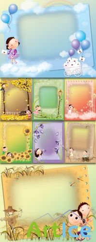 Cute Photo Frames PSD Collections