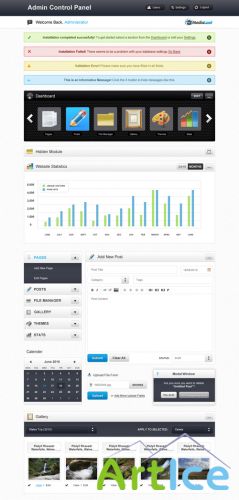 Slick Website Admin Panel Set - MediaLoot