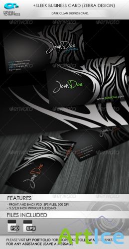 +Sleek Business Card (Zebra Design) - GraphicRiver