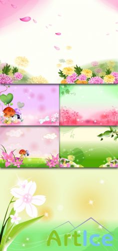 PSD Template - Fairytale Photoshop Backgrounds