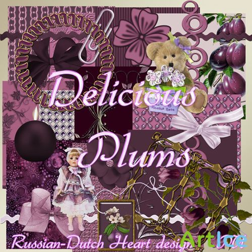 Scrap-set - Delicious Plums