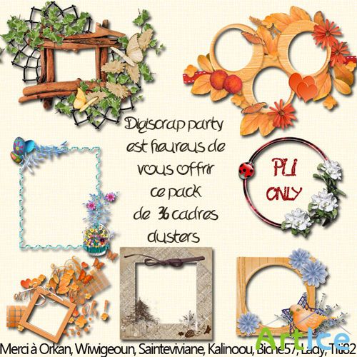 Scrap-kit - Cadres Cluter Digiscrap Party