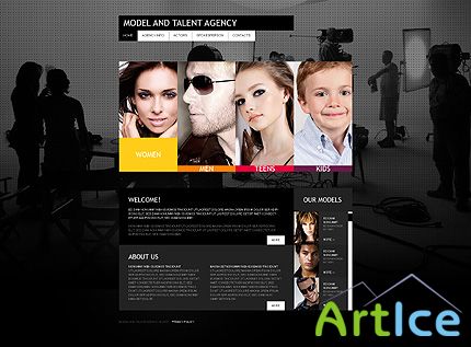 Models Talent Website Free Template