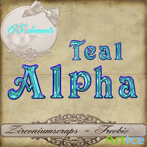 Scrap-kit - Teal Alpha