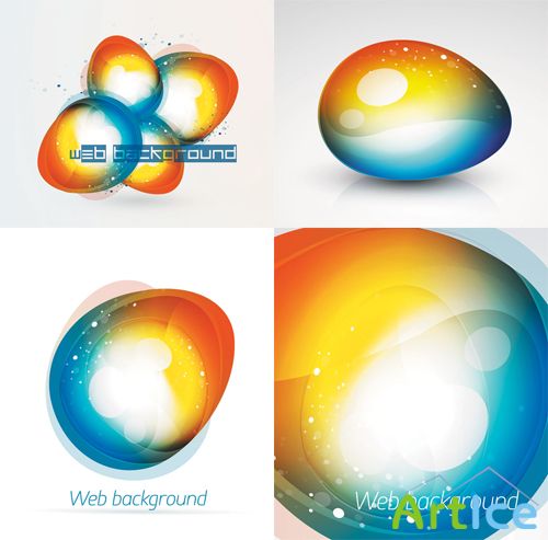 Abstract Rainbow Shapes Vector