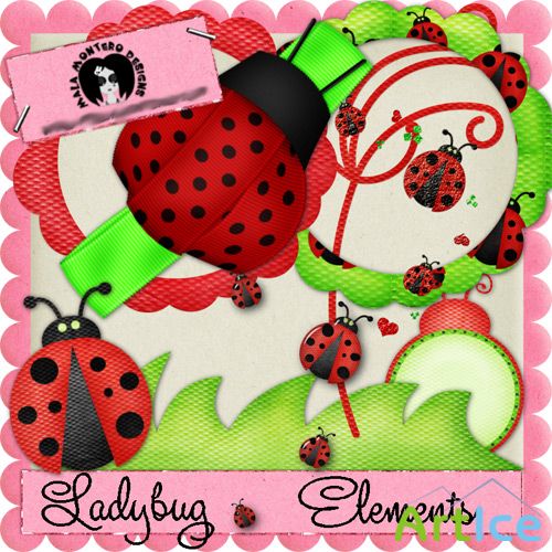 Scrap-set - Lady Bug Elements