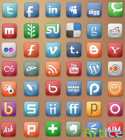 Elegant Social Icons