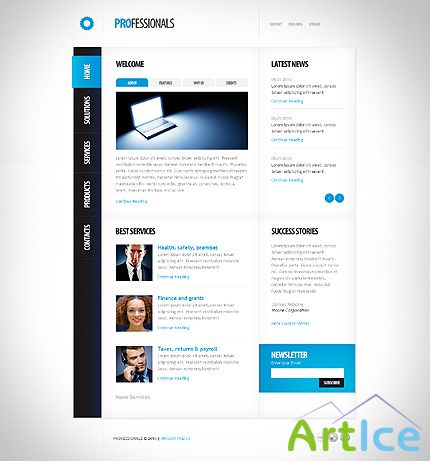 Professionals Business Website Free Template