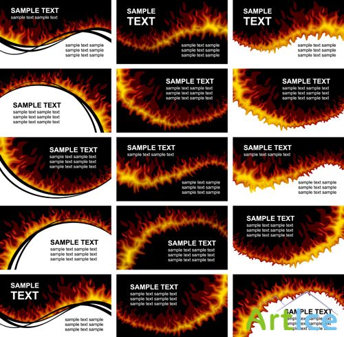 Shutterstock - Fiery Cards EPS