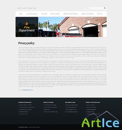 Free Fire Department Website Template