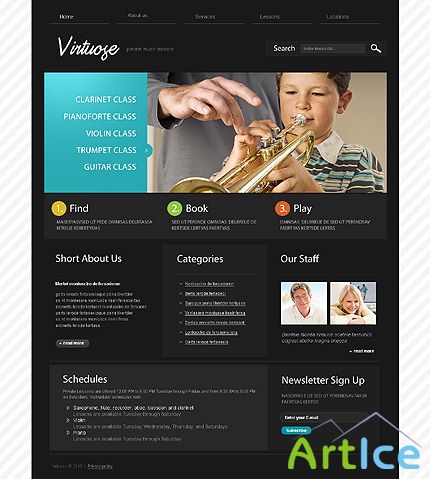 Virtuose Music Website Free Template