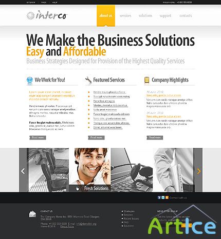 Interco Business Website Free Template