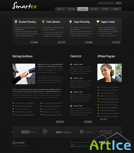 Free Smartex Business Website Template