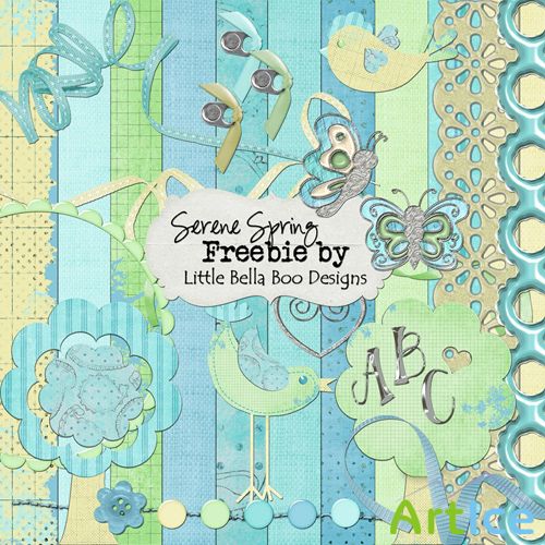 Scrap-set - Serene Spring