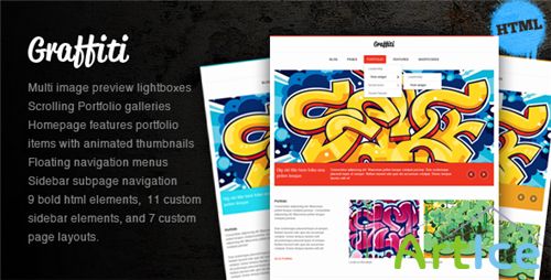 ThemeForest - Graffiti HTML Theme - Rip