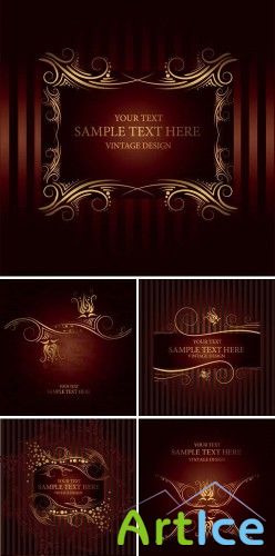 Stock vector - Golden Design Elements