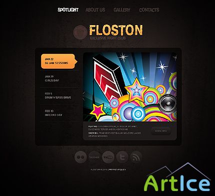 Floston Night Free Website Template