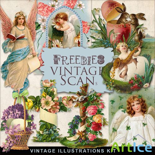 Scrap-kit - Vintage Easter Vignettes #4