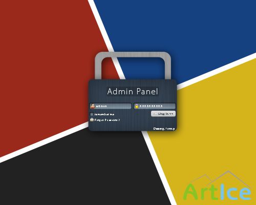 PSD Web Login Panel