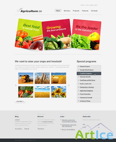 Agriculture Company Website Free Template