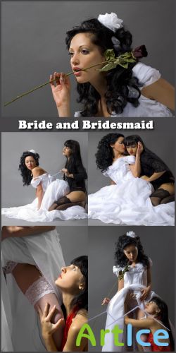 Bride and Bridesmaid - Stock Photos