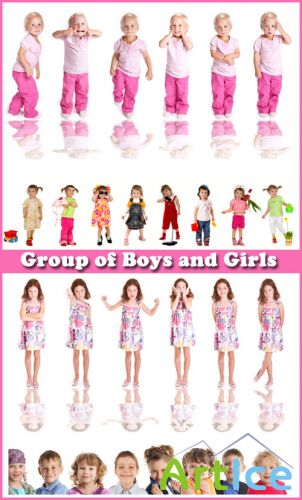 Group of Boys and Girls - Stock Photos