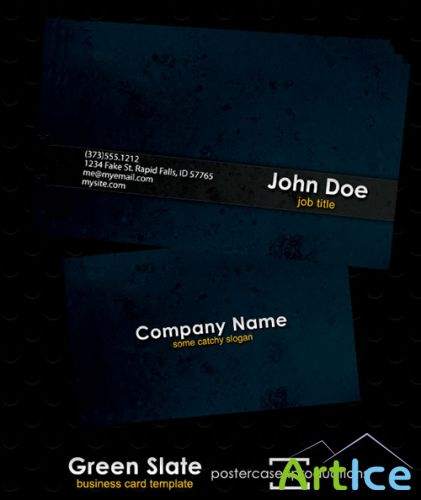 Green Slate Business Card (PSD)