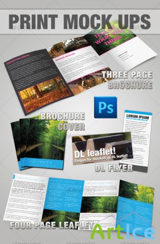 GraphicRiver Brochure & Leaflet Mock-up - Photoshop