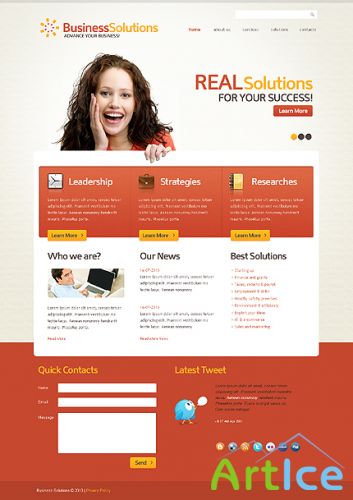 Business Company Website Free Template