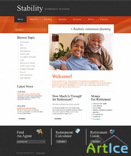 Free Stability Retirement Website Template