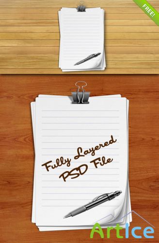 Lined Paper Free PSD