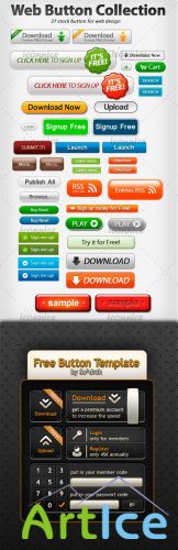 Web button collection (2 PSD)