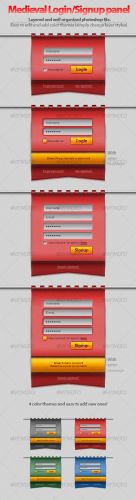 GraphicRiver Hanging Medieval Login-Signup Panel