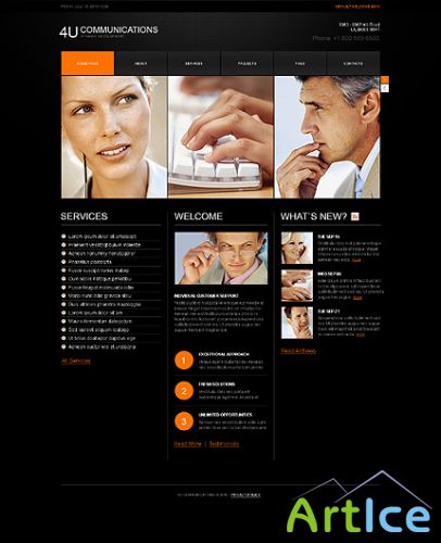 4u Communication Free Website Template