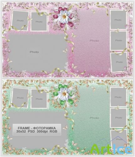 Photo-frame Book PSD - set 1