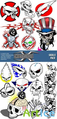 Extreme Clipart 2010 - Skull Pack