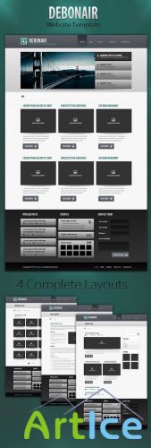 Medialoot Debonair 4-Page Website Template RETAIL