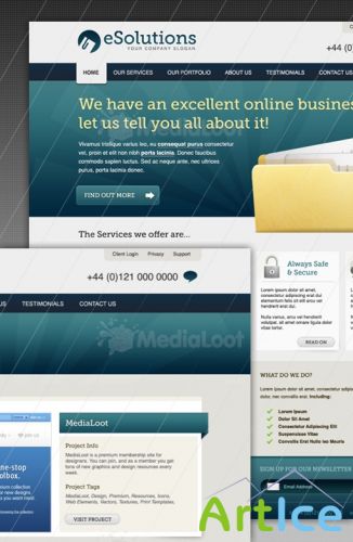 MediaLoot Corporate Business Website Layout RETAIL