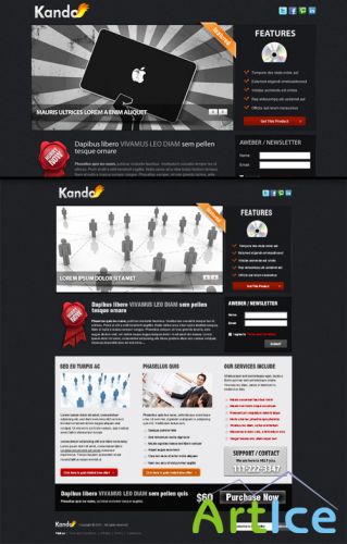 Kando - 4 variations - Landing Page / Minisite